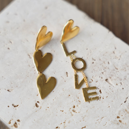 Letter LOVE Stud Earring (one piece)