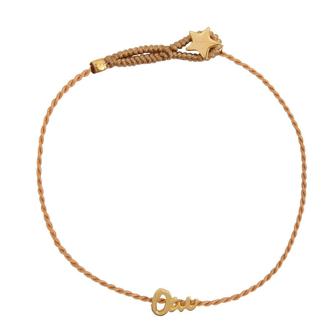 B2320 Gold Qui Silk Bracelet Gold Plated