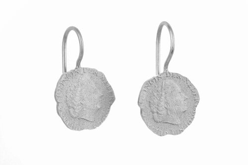 BETTY BOGAERS EARRING CENT E19 Silver Ten Cent Earring