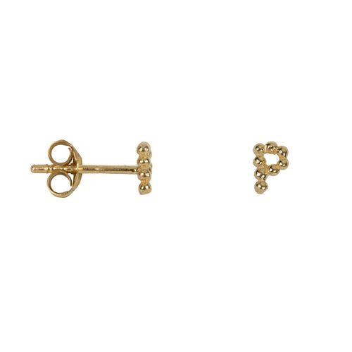 E2082 Gold Letter P Letter Stud P Earring Gold Plated 24,95