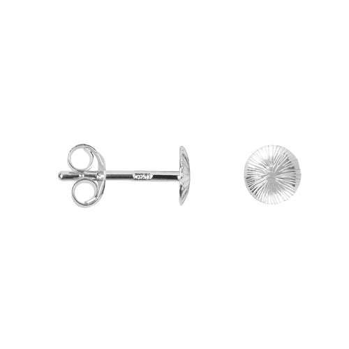 Ribbed Medium Moon Stud Earring