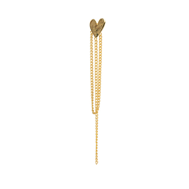 Heart Chain Stud Earring Earring (one piece)