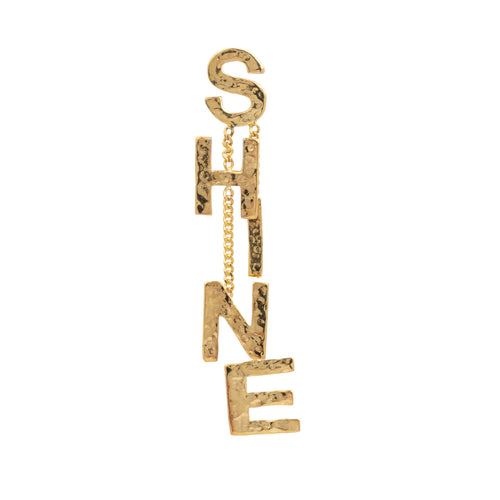 Letter Shine Stud Earring (one piece)