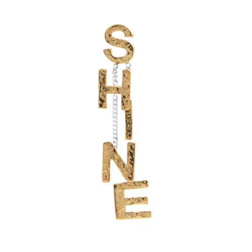Letter Shine Stud Earring (one piece)