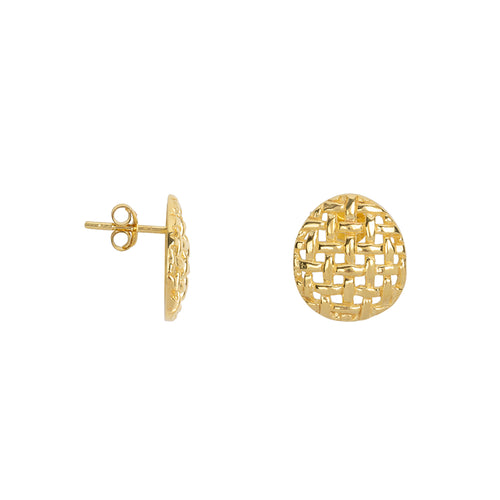 Checkered Pattern Small Earring