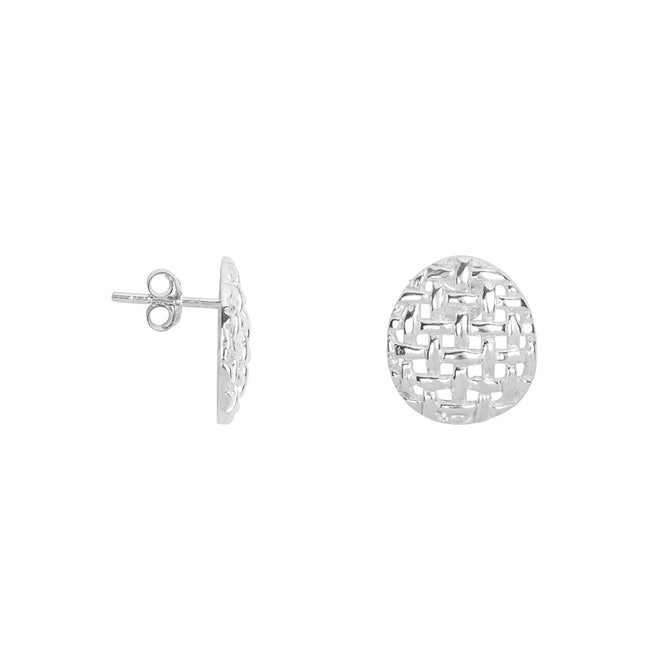 Checkered Pattern Small Earring