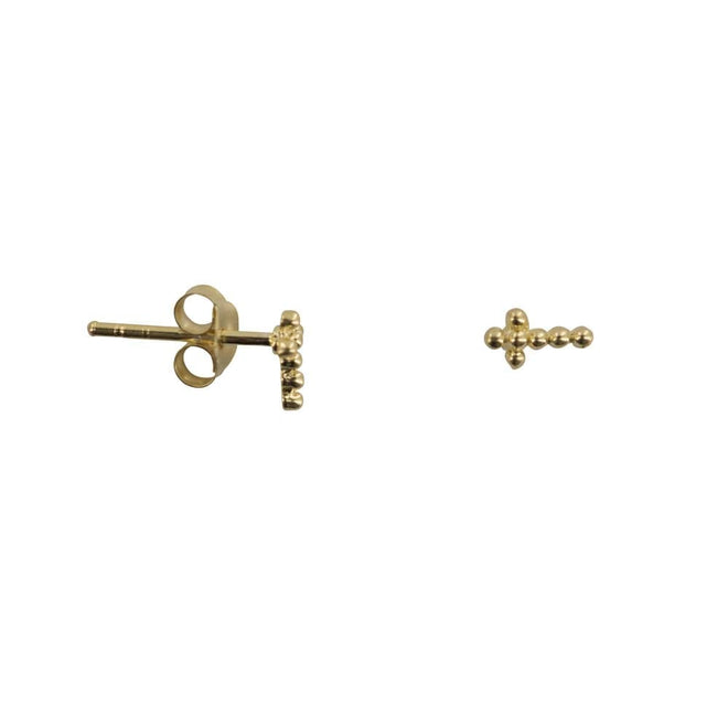 E813 Gold REBELLION EARRING Dotted Cross Stud Earring 24,95 euro