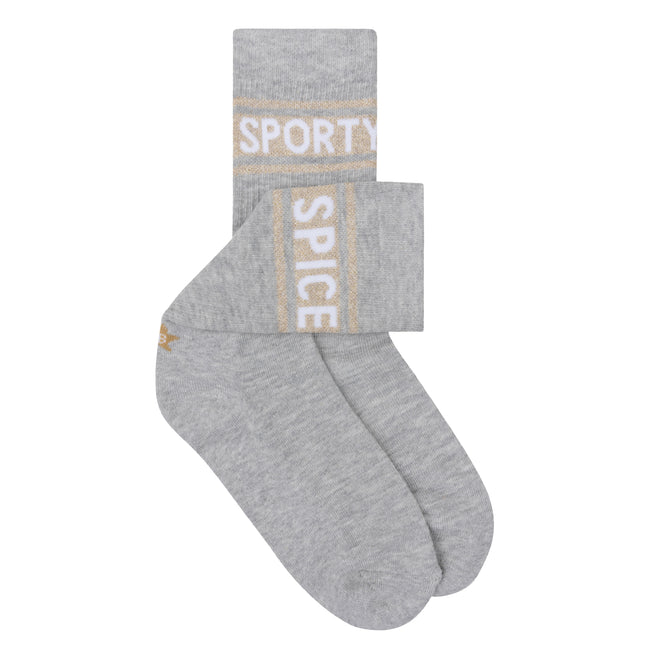 Sock Light Grey Gold Sporty Spice Stripes