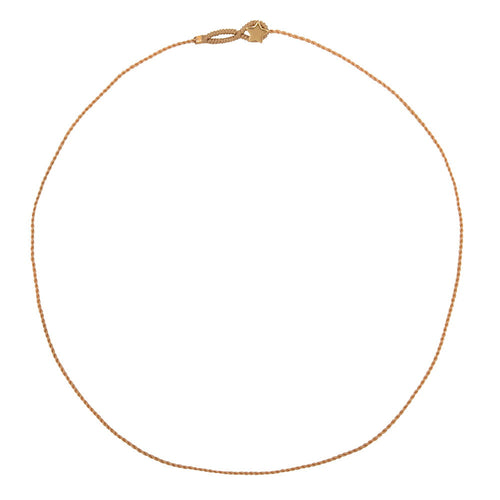 N2306 Gold Silk Rope Necklace Gold