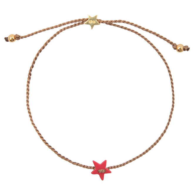 B2188 Gold PLAIN Small Hoop Resin Star Bracelet Gold Plated PLAIN