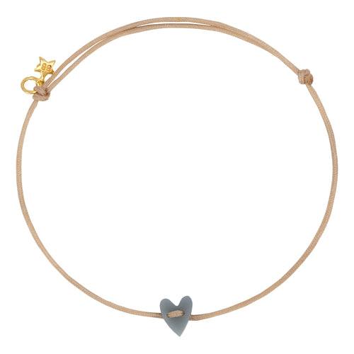 Heart Rope Bracelet Grey Green