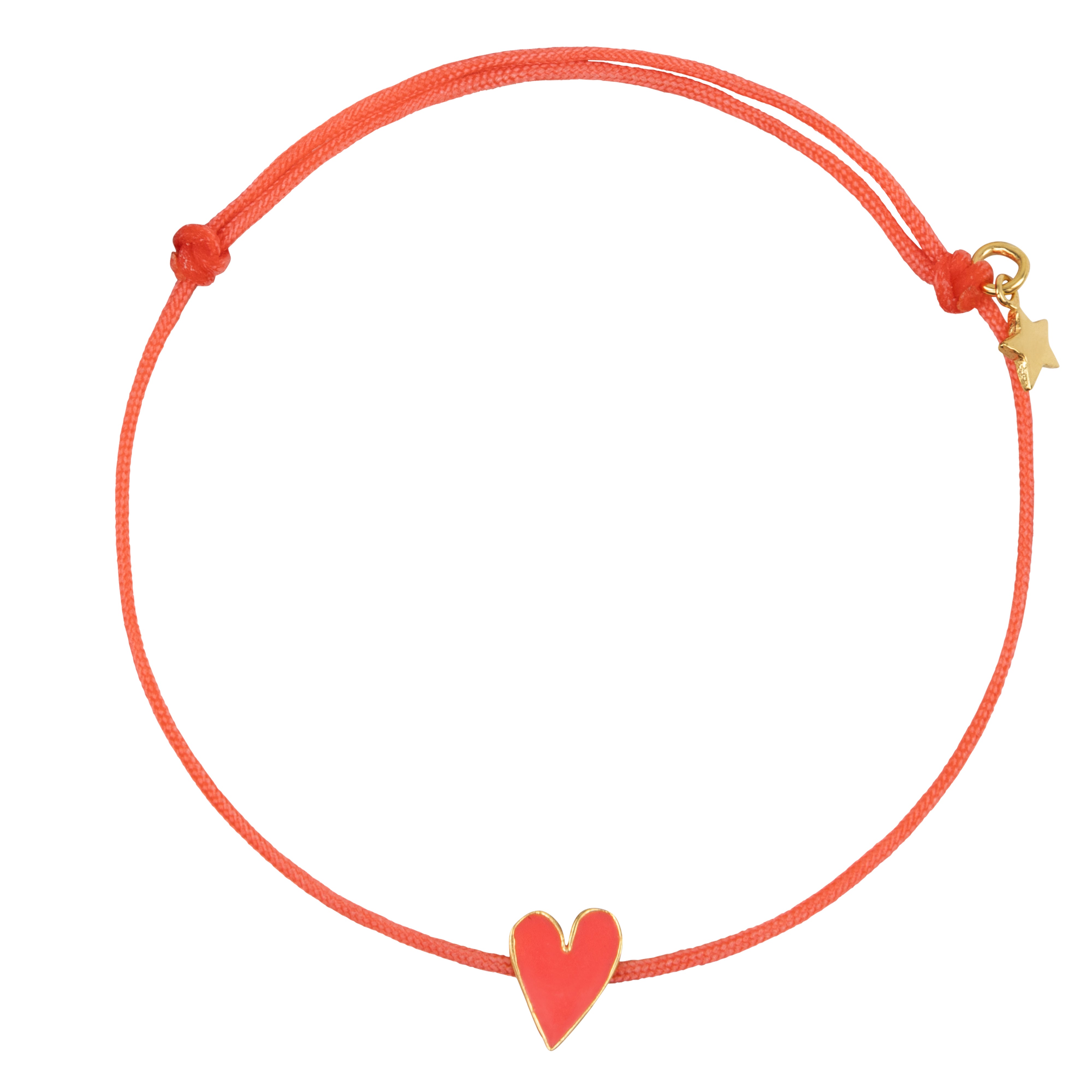 Medium Heart Pink Rope Bracelet Neon Pink Enamel – Betty Bogaers