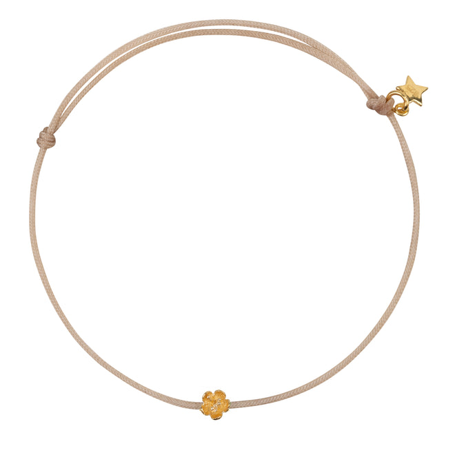 Mini Flower Rope Bracelet Beige