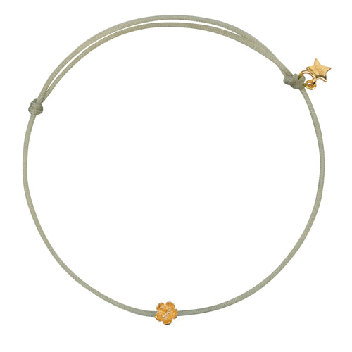 Mini Flower Rope Bracelet Moss Green