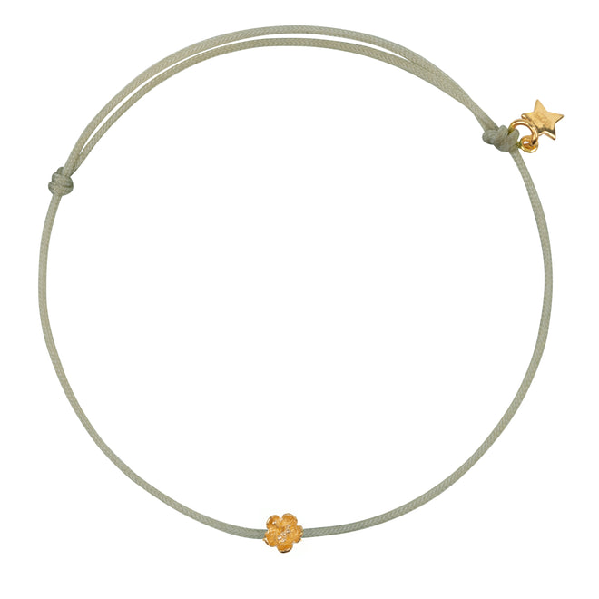 Mini Flower Rope Bracelet Moss Green