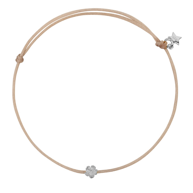 Mini Flower Rope Bracelet Beige