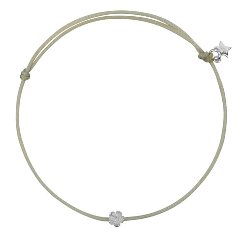 Mini Flower Rope Bracelet Moss Green