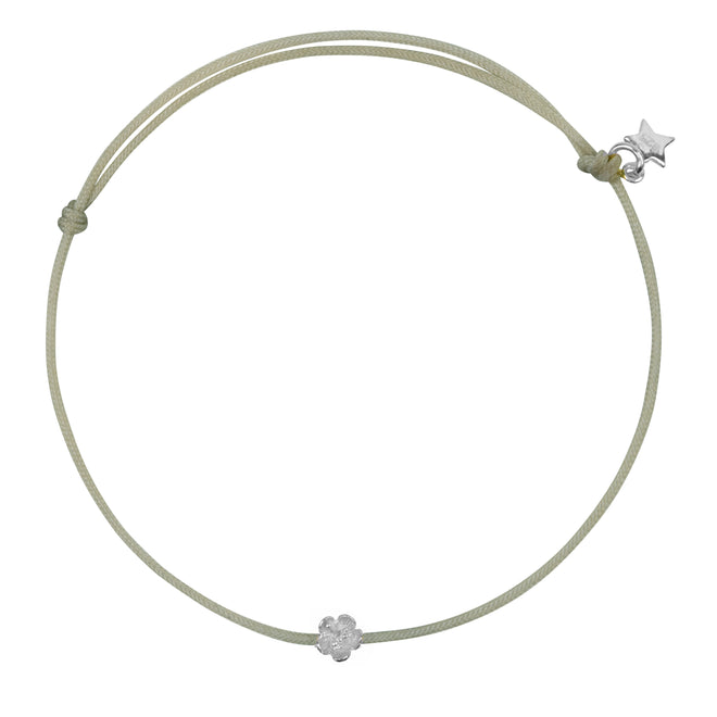Mini Flower Rope Bracelet Moss Green