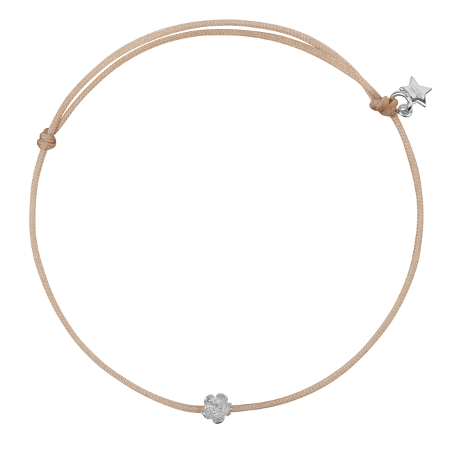 Mini Flower Rope Bracelet Beige