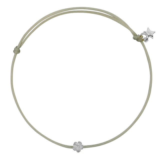 Mini Flower Rope Bracelet Moss Green
