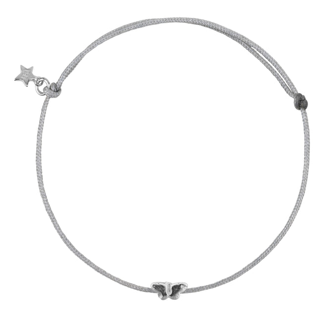 Mini Butterfly Rope Bracelet Blue Grey