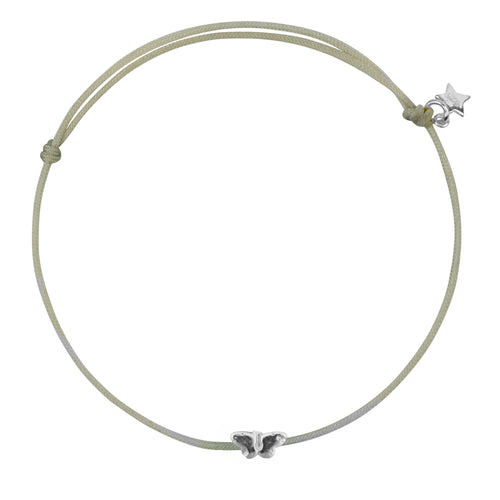 Mini Butterfly Rope Bracelet Moss Green
