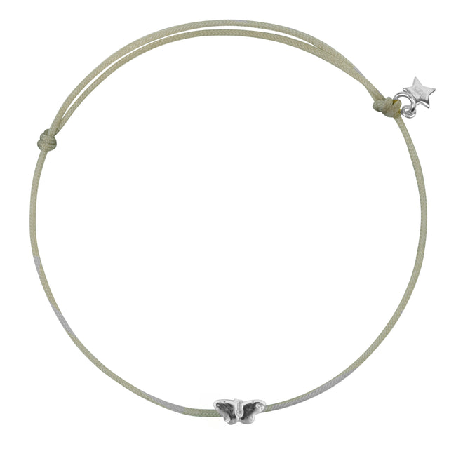 Mini Butterfly Rope Bracelet Moss Green