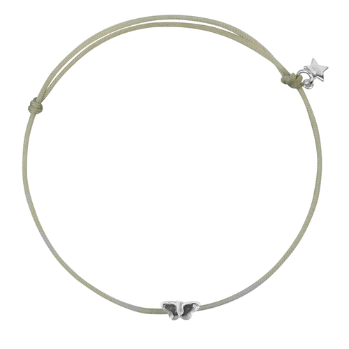 Mini Butterfly Rope Bracelet Moss Green