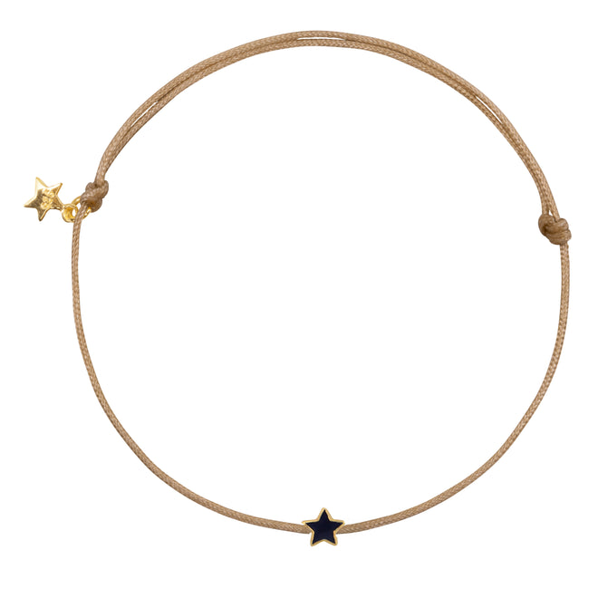 Star S Rope Bracelet Black