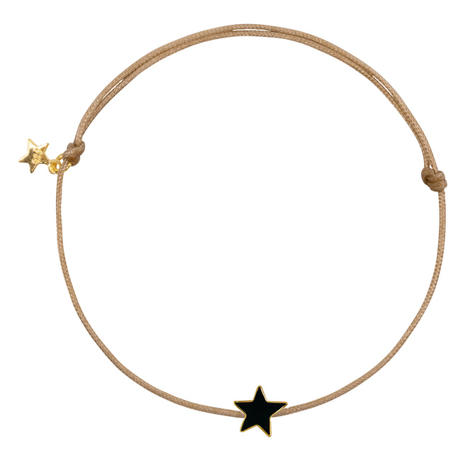 Star M Rope Bracelet Black