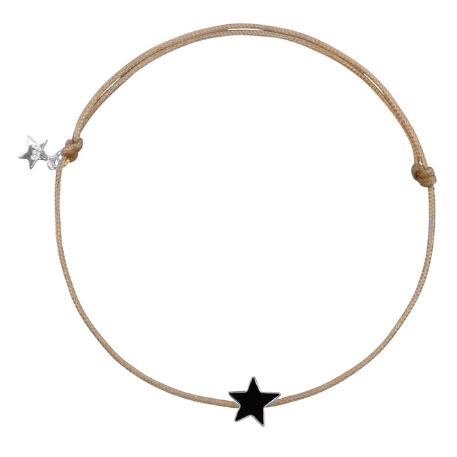 Star M Rope Bracelet Black