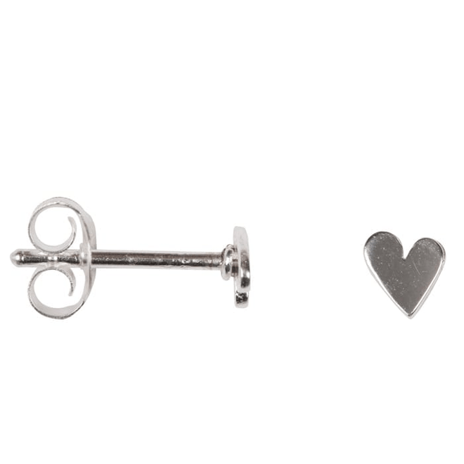 BETTY BOGAERS EARRING LITTLE THINGS E620 Silver Asymmetric Heart Stud Earring Small 22,95