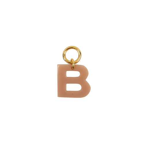 Charm BEIGE Letter Gold Plated