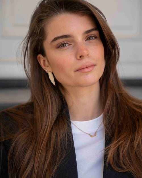 White Wing Stud Earring