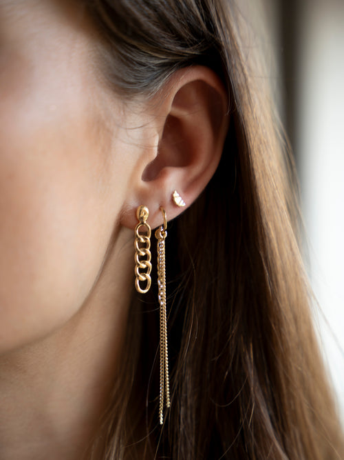 Hoop Chains Stud Earring