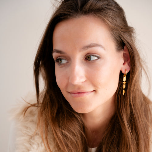 Totem Stud Hoop Earring