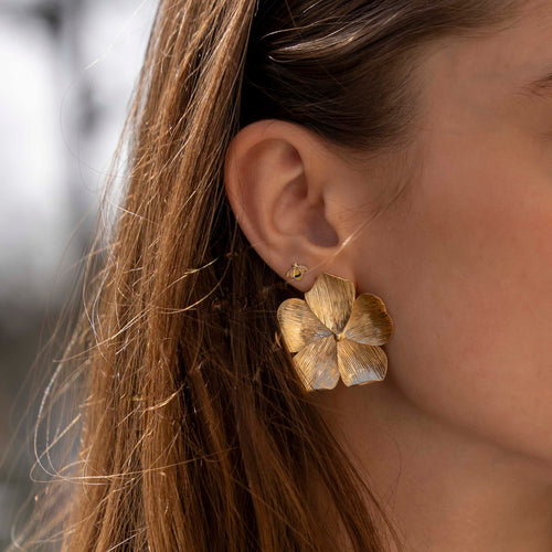 Mini Bee Enamel Stud Earring