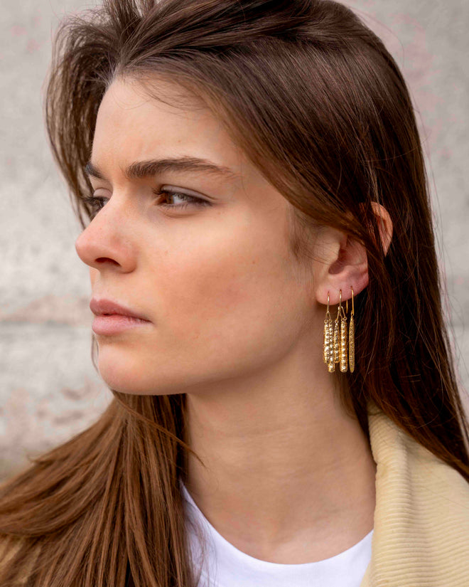 Triple Seed Hook Earring