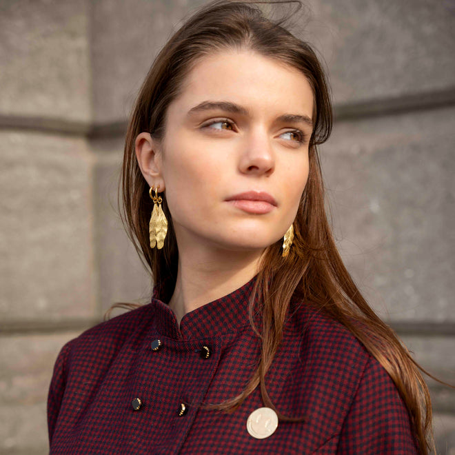 Two Leafs Stud Earring