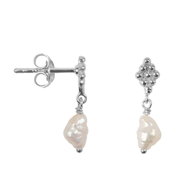 E2036 Silver EARRING Dotted Wieber Pearl Stud Earring Silver 34,95 euro