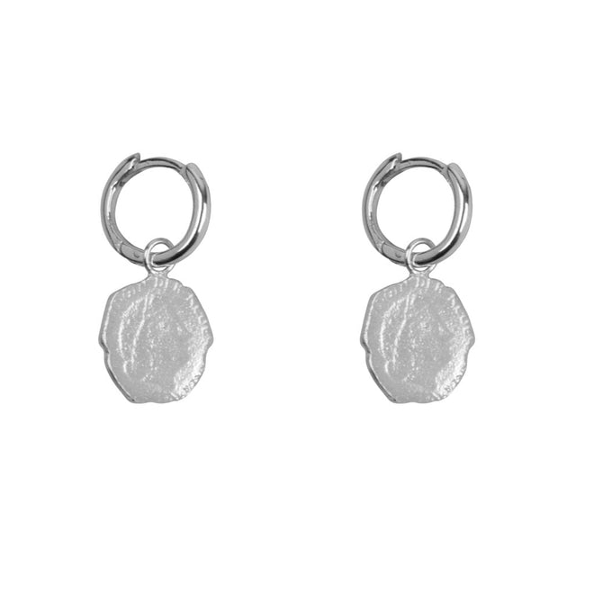 E2059 Silver Ten Cent Small Hoop Earring Silver 34,95