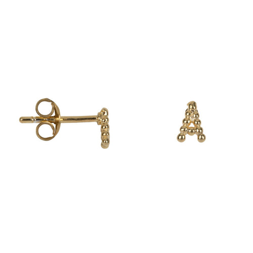 E2082 Gold Letter A Letter Stud A Earring Gold Plated 24,95