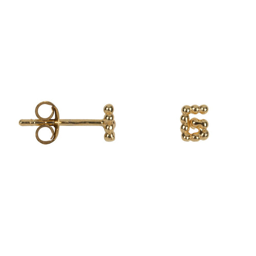 E2082 Gold Letter G Letter Stud G Earring Gold Plated 24,95