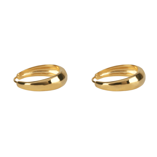 E2260 Gold Brass Hammered Round Large Hoop Earring Brass Gold Plated