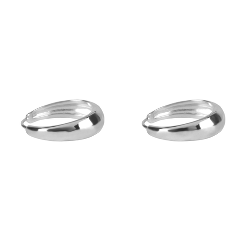 Hammered Round Large Hoop Earring