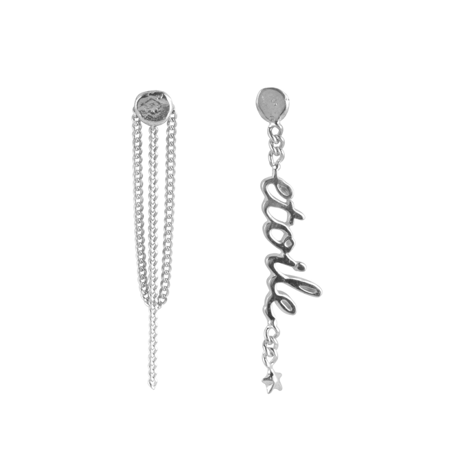 Asymetric Etoile Stud Earring Gold Plated