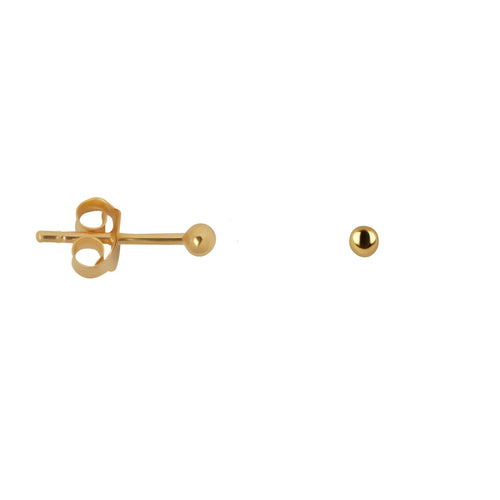E2265a Gold Ball Stud Earring Small Gold Plated