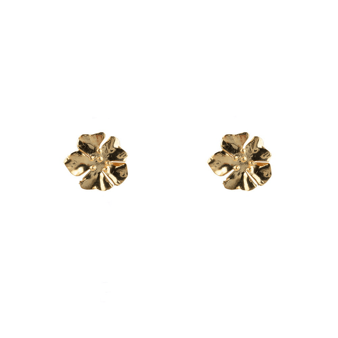 Medium Folded Flower Stud Earring
