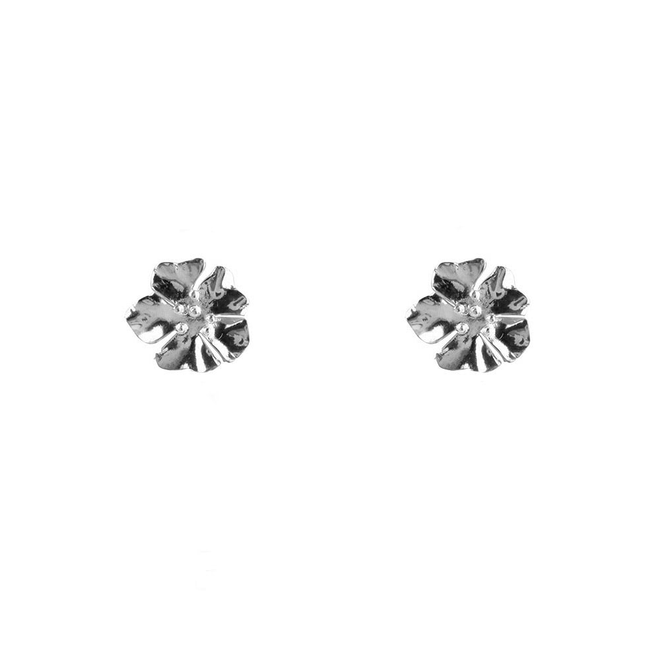 Medium Folded Flower Stud Earring