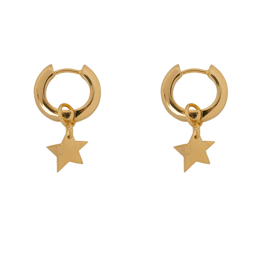 Thick Small Hoop with Star